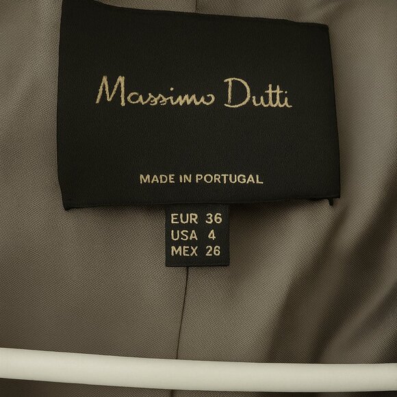Massimo Dutti Gray Textured Jacket - Picture 3 of 4